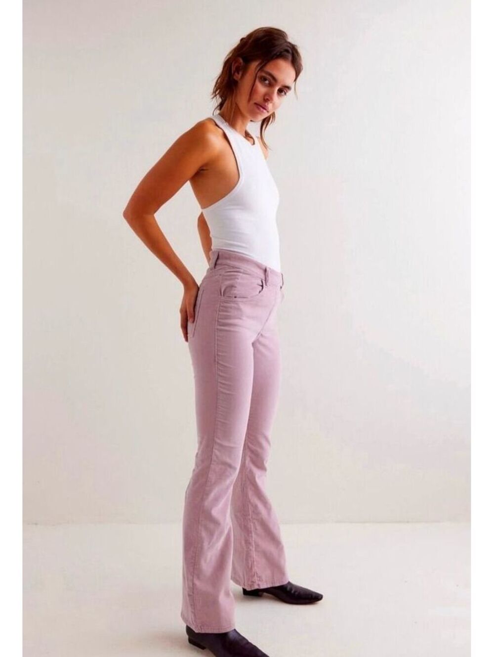 (XL) NWT CRVY KARMA CORD FLARE JEAN PANT